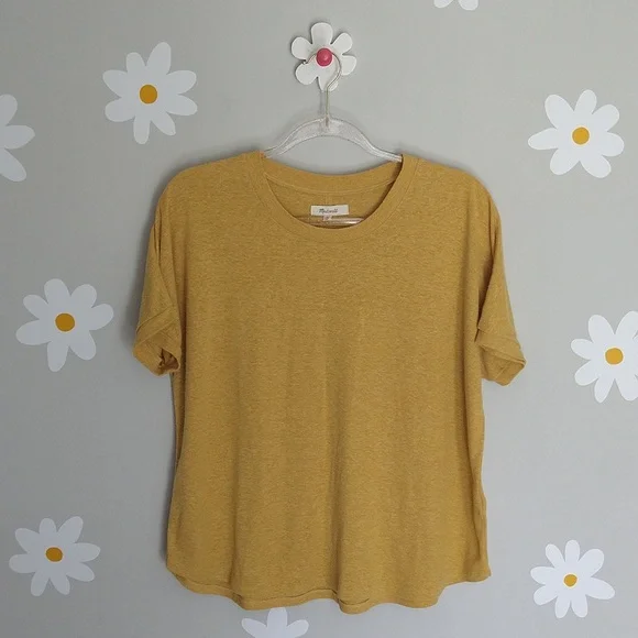 Madewell Hemp Relaxed Drapey Tee Ornate Gold - Picture 8 of 12